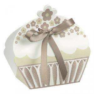 Cupcakes porta confetti tortora 50x35x80 mm - 5 pz