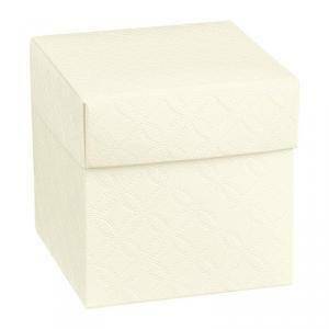 Scatola pieghevole matelasse bianco 80x80x90 mm - 5 pz