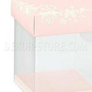 Scatola in pvc trasparente shabby chic 100x100x120 mm - 4 pz