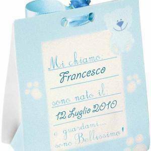 Cornicetta baby boy azzurra 65x40x95 cm - 5 pz