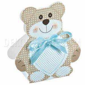 Orsetto teddy bear celeste 35x25x60 mm - 10 pz