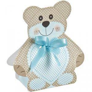 Orsetto teddy bear celeste 60x40x110 mm - 10 pz