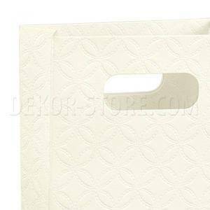 Shopper box 130x70x180 mm - matelasse bianco