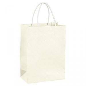 Shopper cordino 190x90x250 mm - matelasse bianco