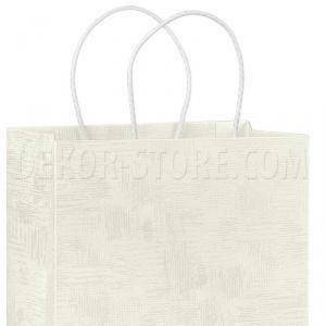 Shopper cordino 230x100x300mm tela bianco