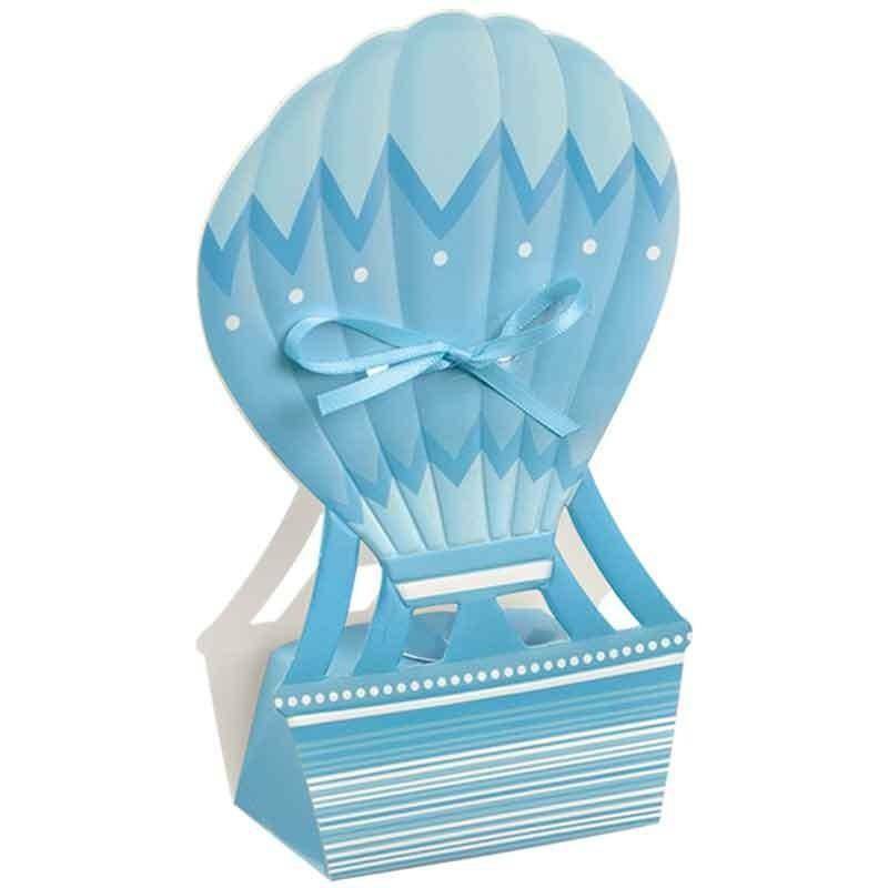 scotton spa scotton spa mongolfiera porta confetti azzurra 60x40x145 mm - 5 pz - foto 1