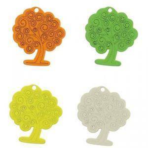 Albero della vita 3,5 x 3,5 cm in legno colori assortiti - 4 pz