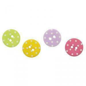 Bottoni a pois 18 mm colori assortiti assortiti - 24 pz