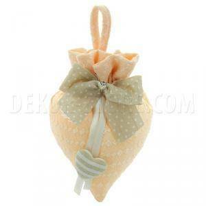 Portaconfetti cuore in rombi crep cipria - 17 x 13 cm