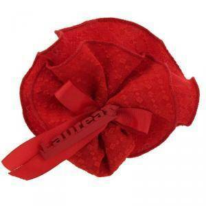 Centrino portaconfetti rombi crep rosso - 23 cm