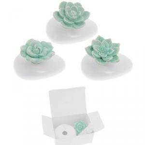 Profumatore sasso piccolo con fiore tiffany - 8 x 4 cm