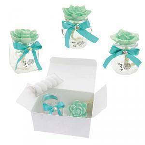 Profumatore vasetto in vetro con fiore tiffany - 7 cm