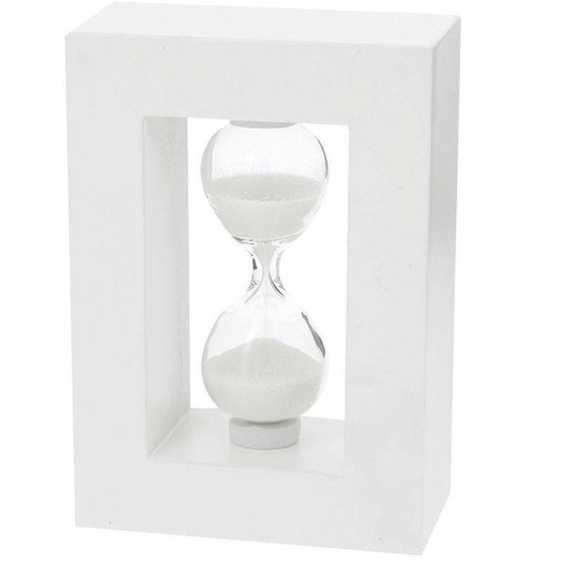 sud time clessidra con cornice bianca - 7 x 10 cm