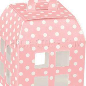 Lanterna porta confetti atelier rosa con interno trasparente 55x55x60 mm - 5 pz