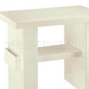 Tavolo 850x600xh700 in cartone - pelle bianco