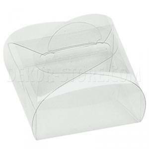 Mini astuccio portaconfetti in pvc trasparente 30x30x12 mm - 10 pz