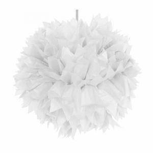 Decorazione pendente fluffy bianco - 30 cm