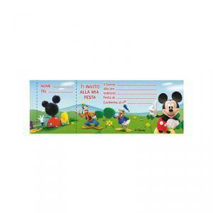 Invito festa mickey mouse - blocco da 20 pz