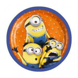 Piatto 23 cm minions - 8 pezzi