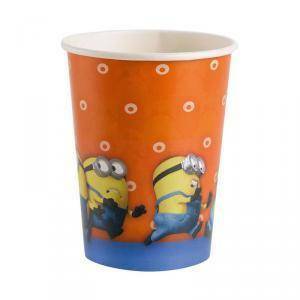 Bicchiere carta 266 ml minions - 8 pezzi