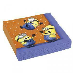 Tovaglioli carta 33x33cm minions - 20 pezzi