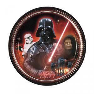 Piatto 23 cm star wars - 8 pezzi