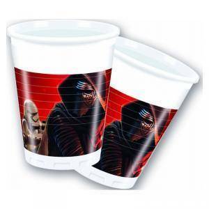 Bicchiere plastica 200 ml star wars - 8 pezzi