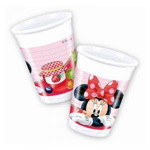 Bicchiere plastica 200 ml minnie jam - 8 pezzi