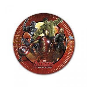 Piatto 20 cm avengers age of ultron - 8 pezzi