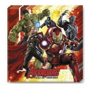 Tovaglioli 33x33cm avengers age of ultron - 20 pezzi