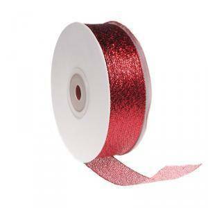 Nastro metal rosso - 25 mm x 25 mt