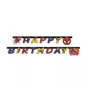 Festone happy birthday ultimate spiderman - 200 cm