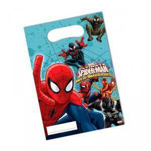 Set 6 sacchetti regalo ultimate spiderman - 23 x 16.5 cm