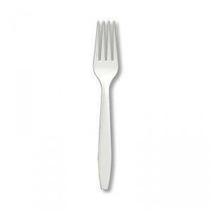 Forchetta in plastica set 24 pz - bianco