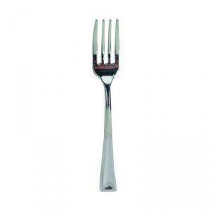 Forchettina in plastica set 24 pz - argento metallizato