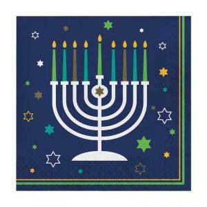 Tovaglioli carta 33x33cm hanukkah icons - 16 pezzi