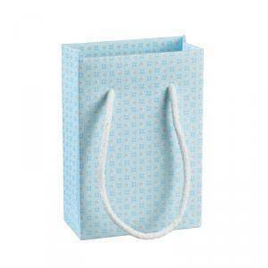 Shopper box 100x50x145 mm con cordino - bloom azzurro