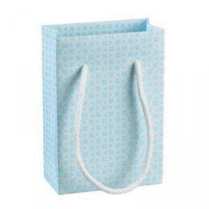 Shopper box 130x70x180 mm con cordino - bloom azzurro