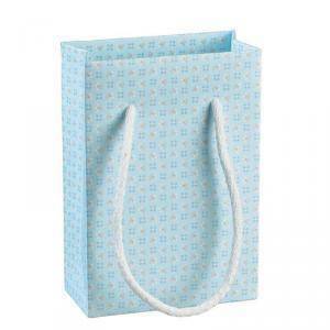 Shopper box 160x80x230 mm con cordino - bloom azzurro