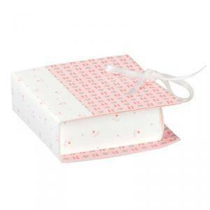 Libro porta confetti bloom rosa 70x60x25 mm - 5 pz