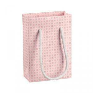 Shopper box 100x50x145 mm con cordino - bloom rosa