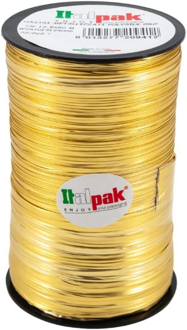 italpak nastro polysilk oro metal - 12.5 cm x 50 mt