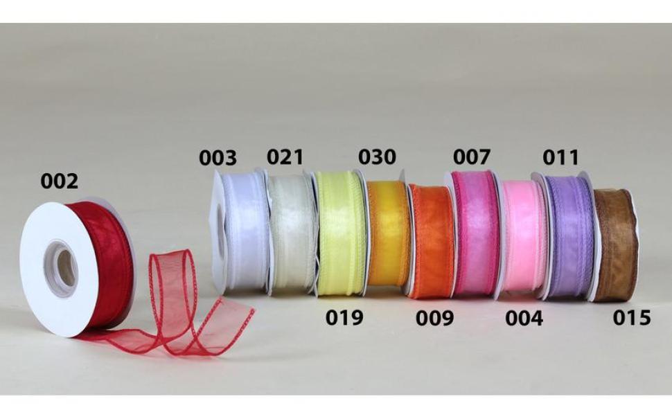 rgb nastro in organza rosa - 25 mm x 20 mt