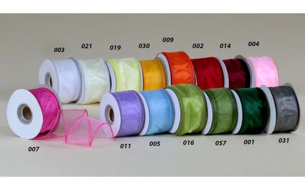 rgb nastro in organza fucsia - 50 mm x 20 mt