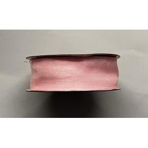 Nastro in organza rosa - 25 mm x 25 mt