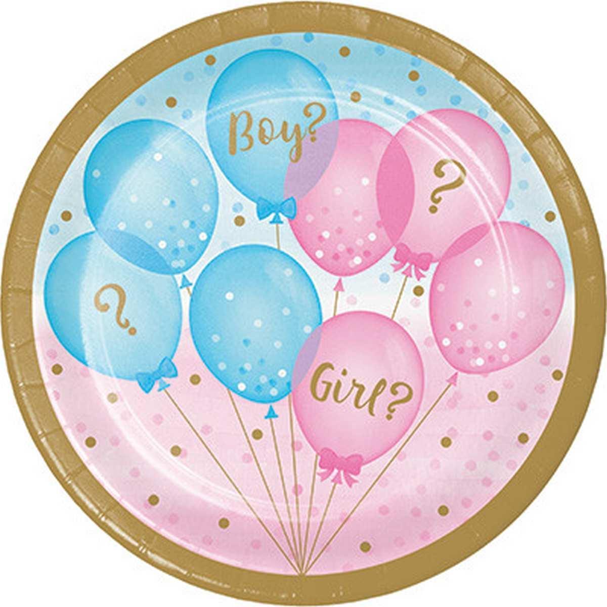 bigiemme piatti gender reveal - 18 cm