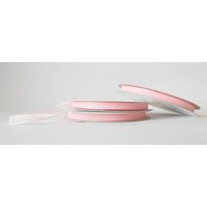 Nastro organza rosa  - 6 mm x 50 mt