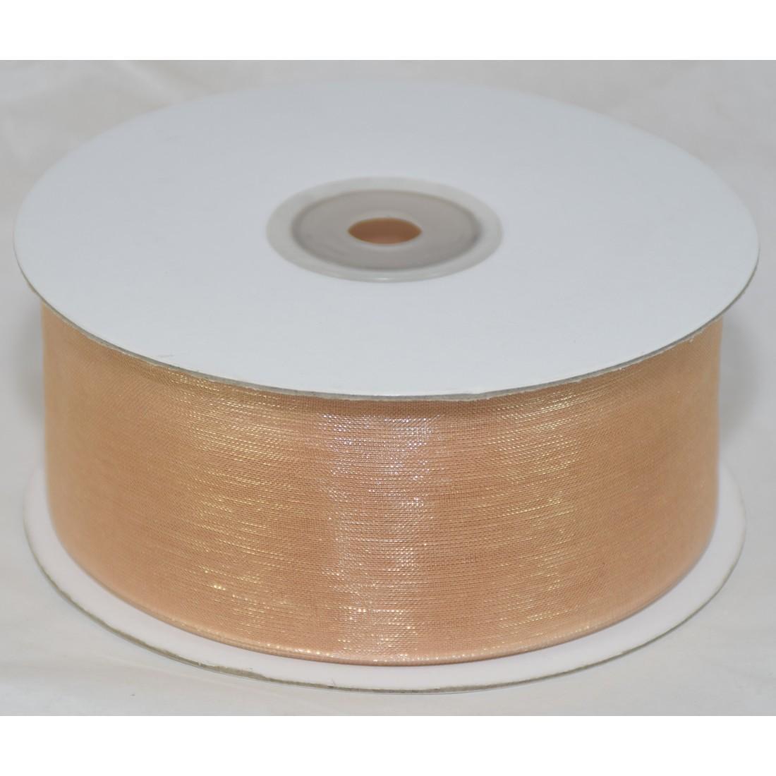 etm nastro organza nocciola - 38 mm x 50 mt