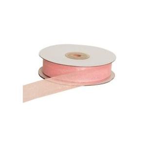 Nastro organza rosa - 38 mm x 50 mt