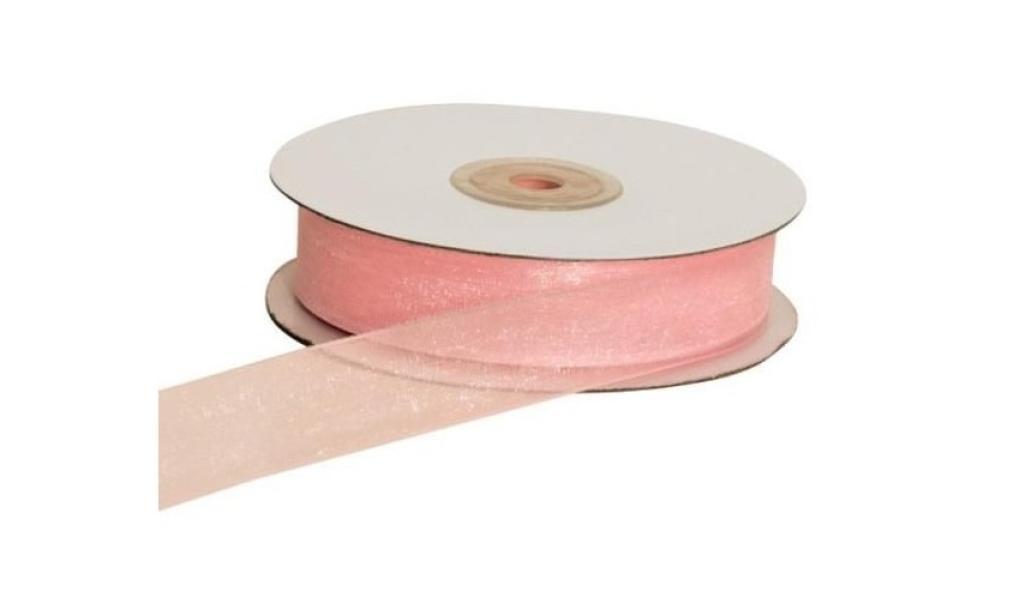 etm nastro organza rosa - 38 mm x 50 mt - foto 1